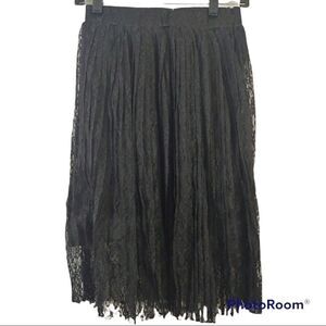 Maniju L black lace skirt NWT